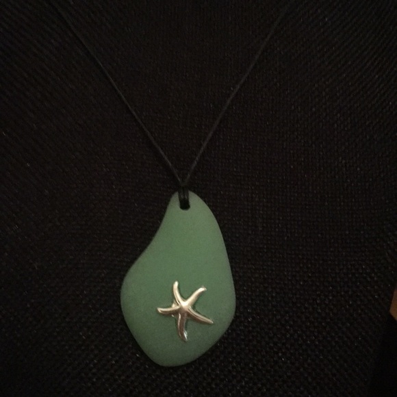 NEW. Coastal Black Jewelers Rope with Acrylic Drop - Picture 3 of 6